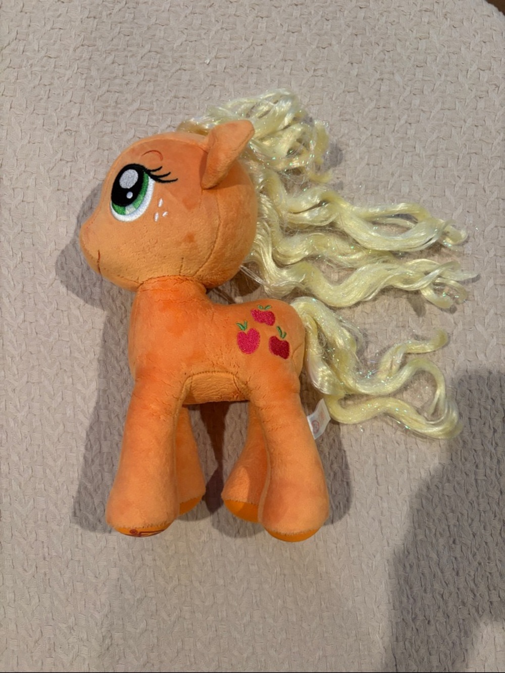 My Little Pony Orange Plush with Blonde Mane and Apple Cutie Mark